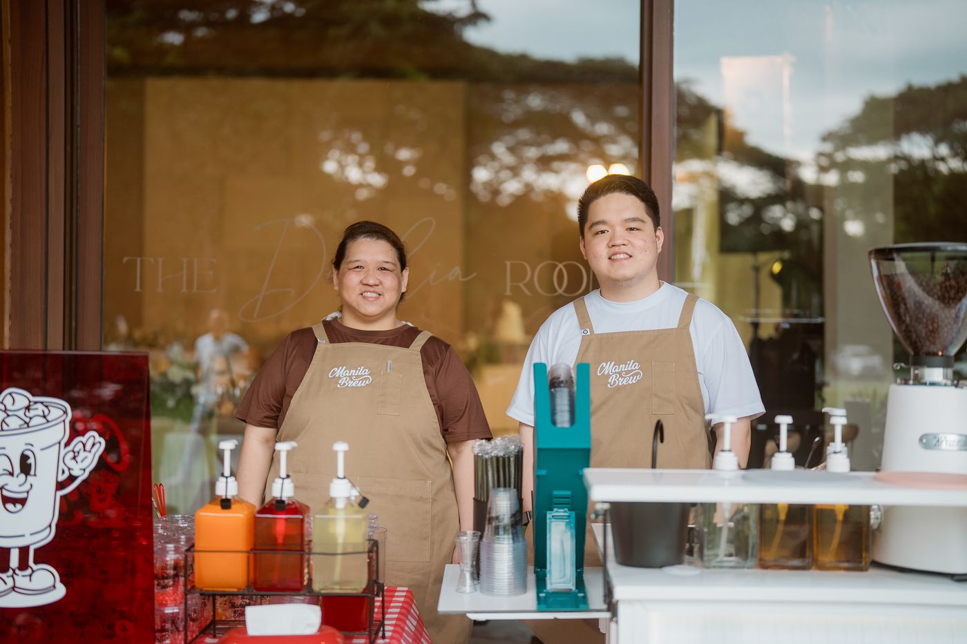 Manila Brew cart set up at an event